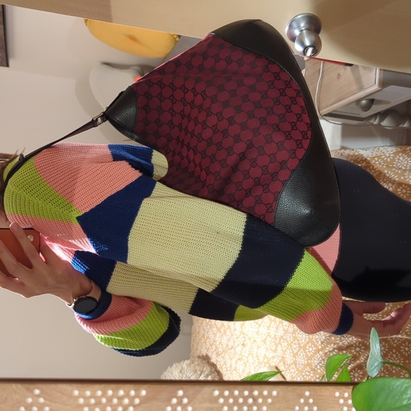 Gucci GG Red Canvas Hobo/ Shoulder Bag - Picture 10 of 11